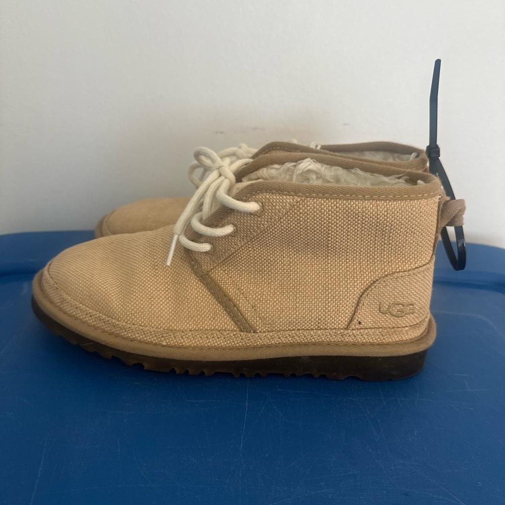 UGG Tan Canvas Ankle Boots - Only worn 2x - In new like condition